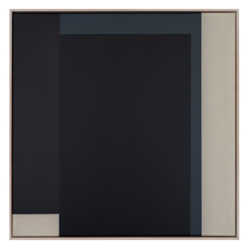 abstract schilderij met gedekte kleurvlakken