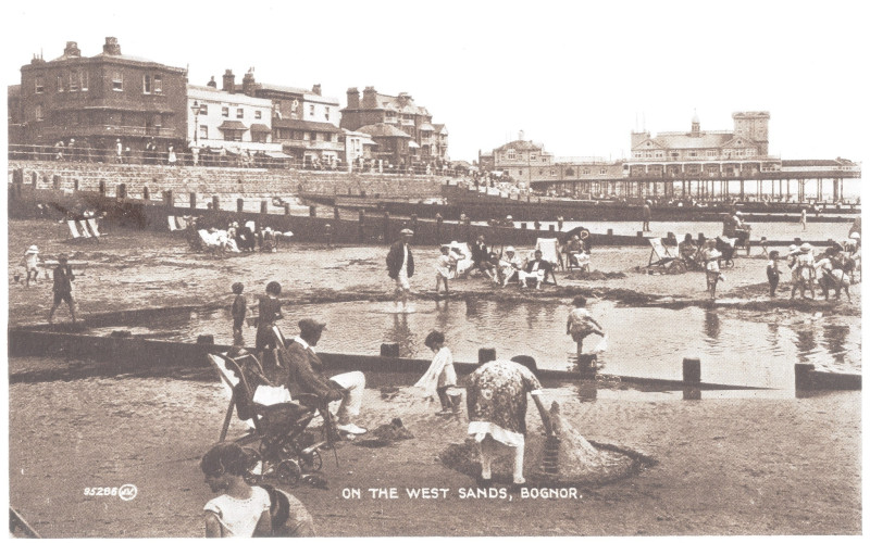ansichtkaart Britse strandplaats ca. 193