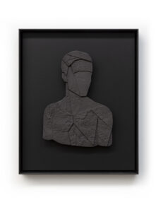 portret van keramiek in lijst