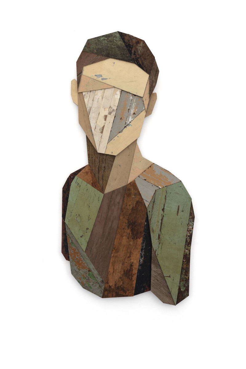 portret van hout