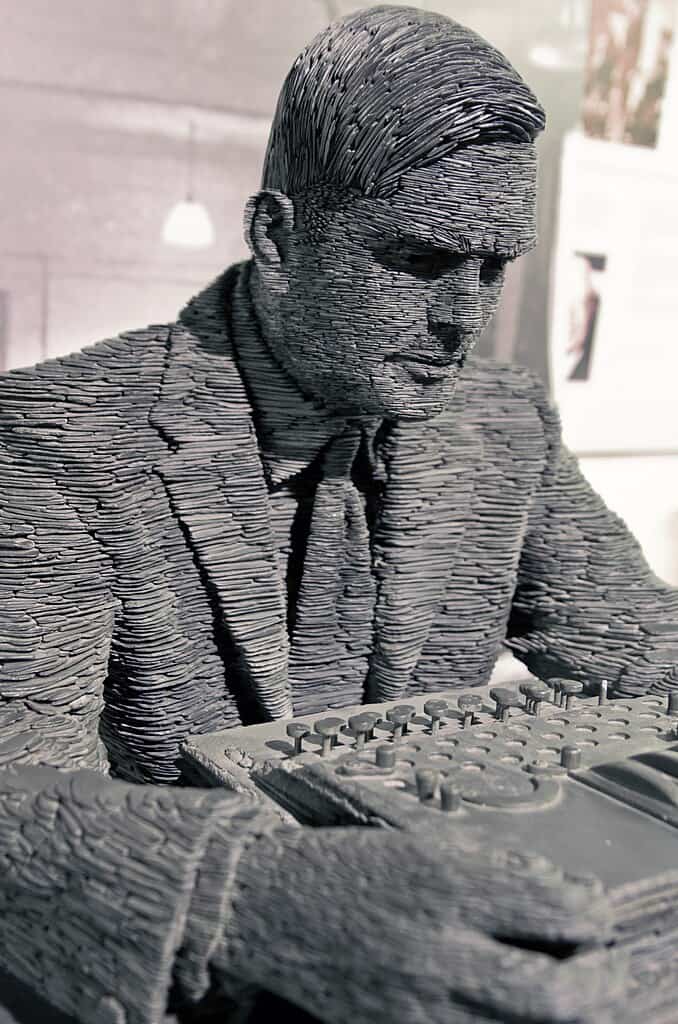 portret van man in leisteen