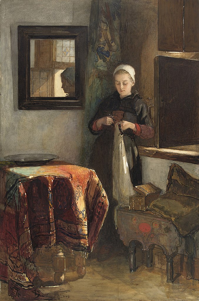 jonge_vrouw_in_een_kamer_te_Hindelopen
