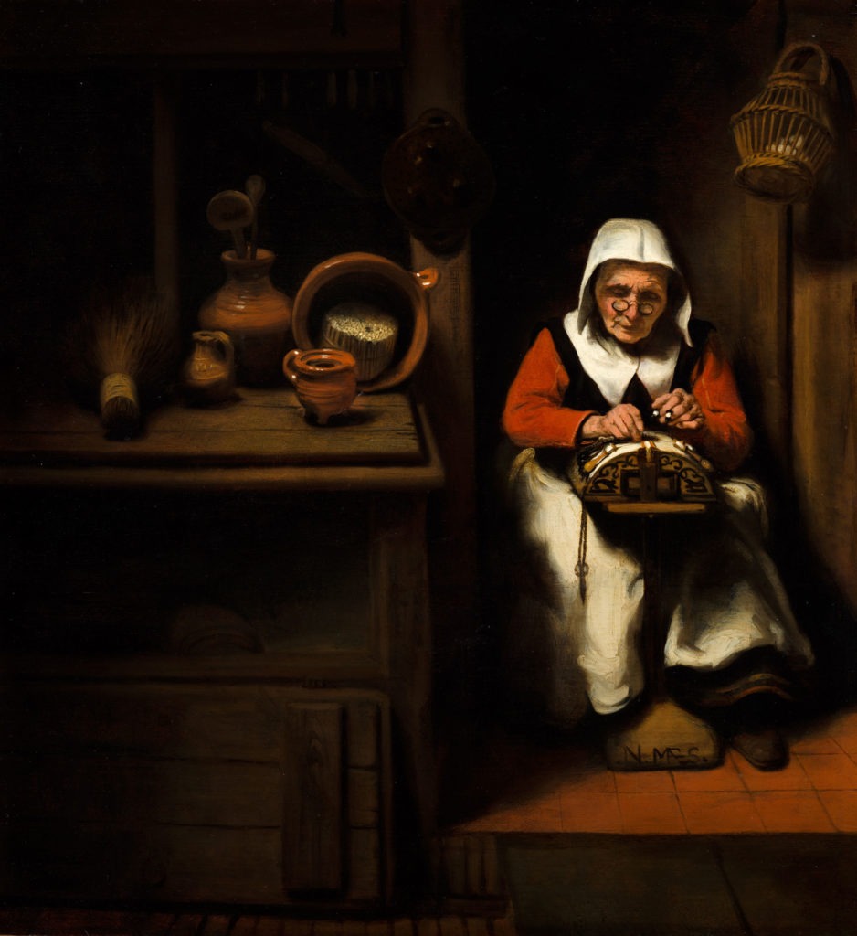 Nicolaes-Maes----De-Oude-Kantwerkster-Mauritshuis